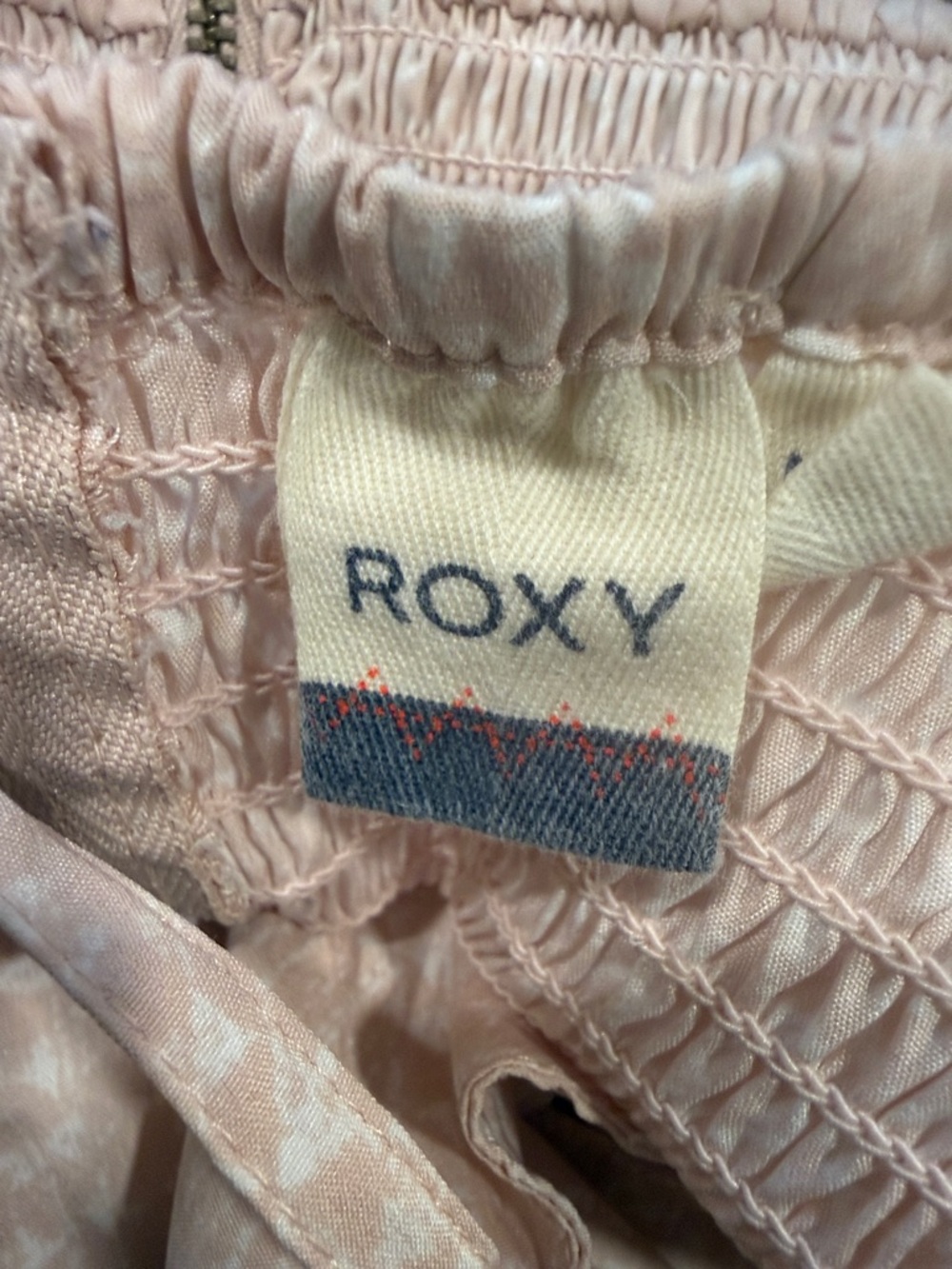 Roxy For Shore Blush Pink Sleeveless Twist-Front Summer Mini Dress Size M - Picture 8 of 13